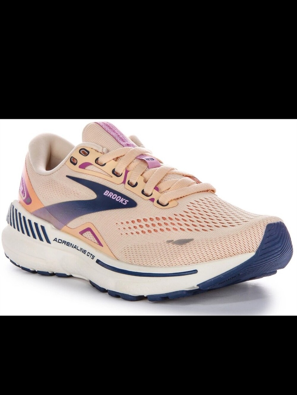 Brooks Adrenaline GTS 23 Women’s Size 12 B Running Shoes Cream Peach Navy